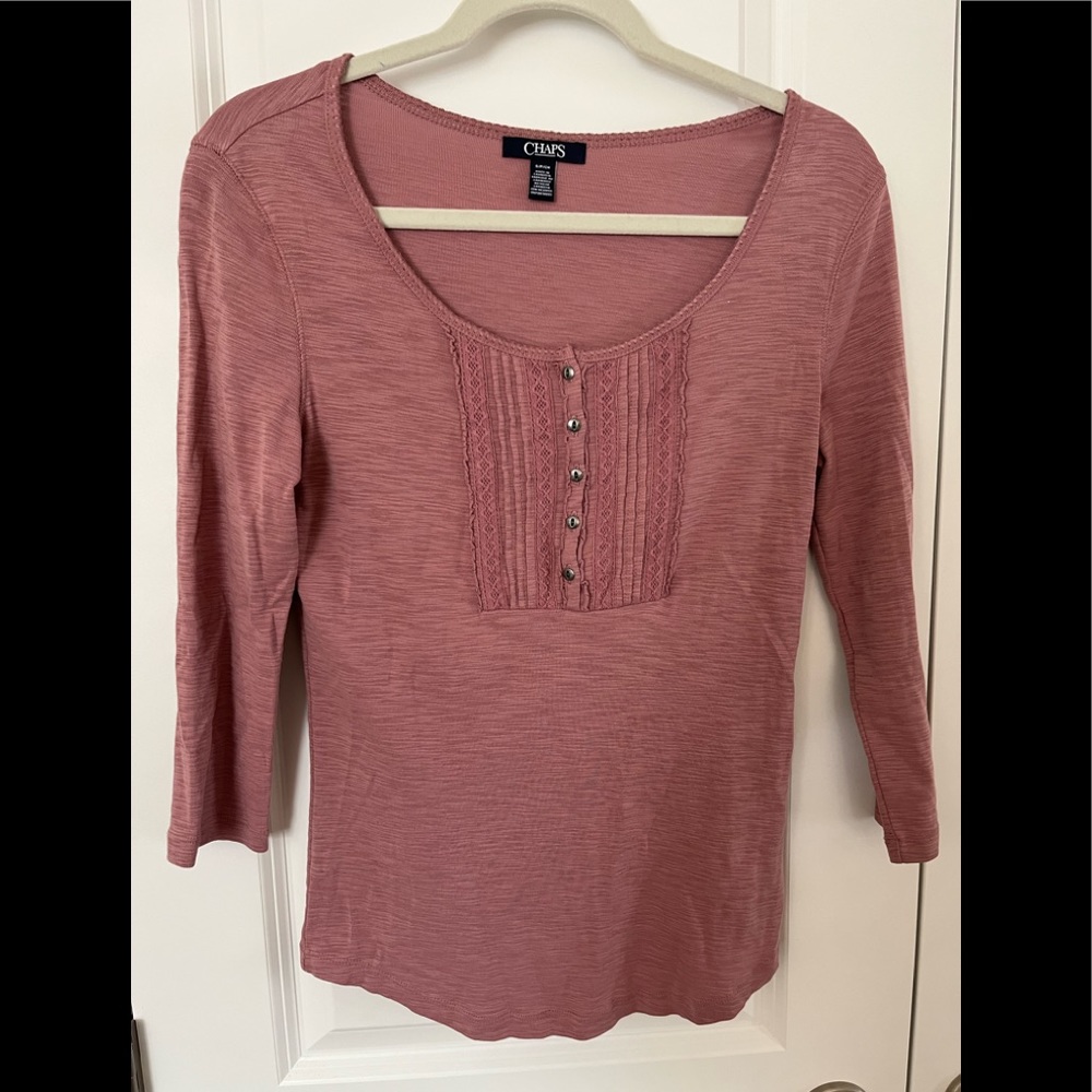Chaps Women’s Size Small 3/4 Sleeve Top